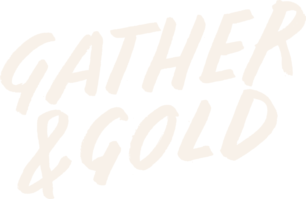 Gather and Gold type logo light