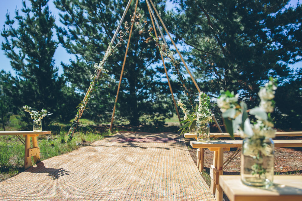 Beautiful naked mini tipi arbor with flowers - tipi wooden frame without covering for wedding by Gather and Gold