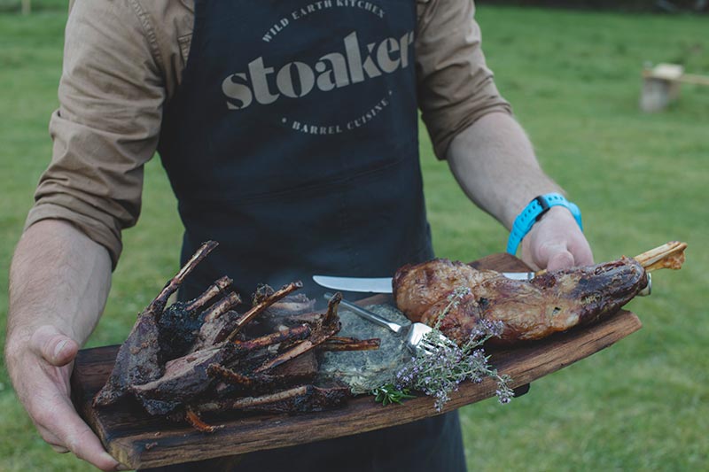 Meat platter by the Stoaker Room at a corporate event organised by Gather and Gold tipis.